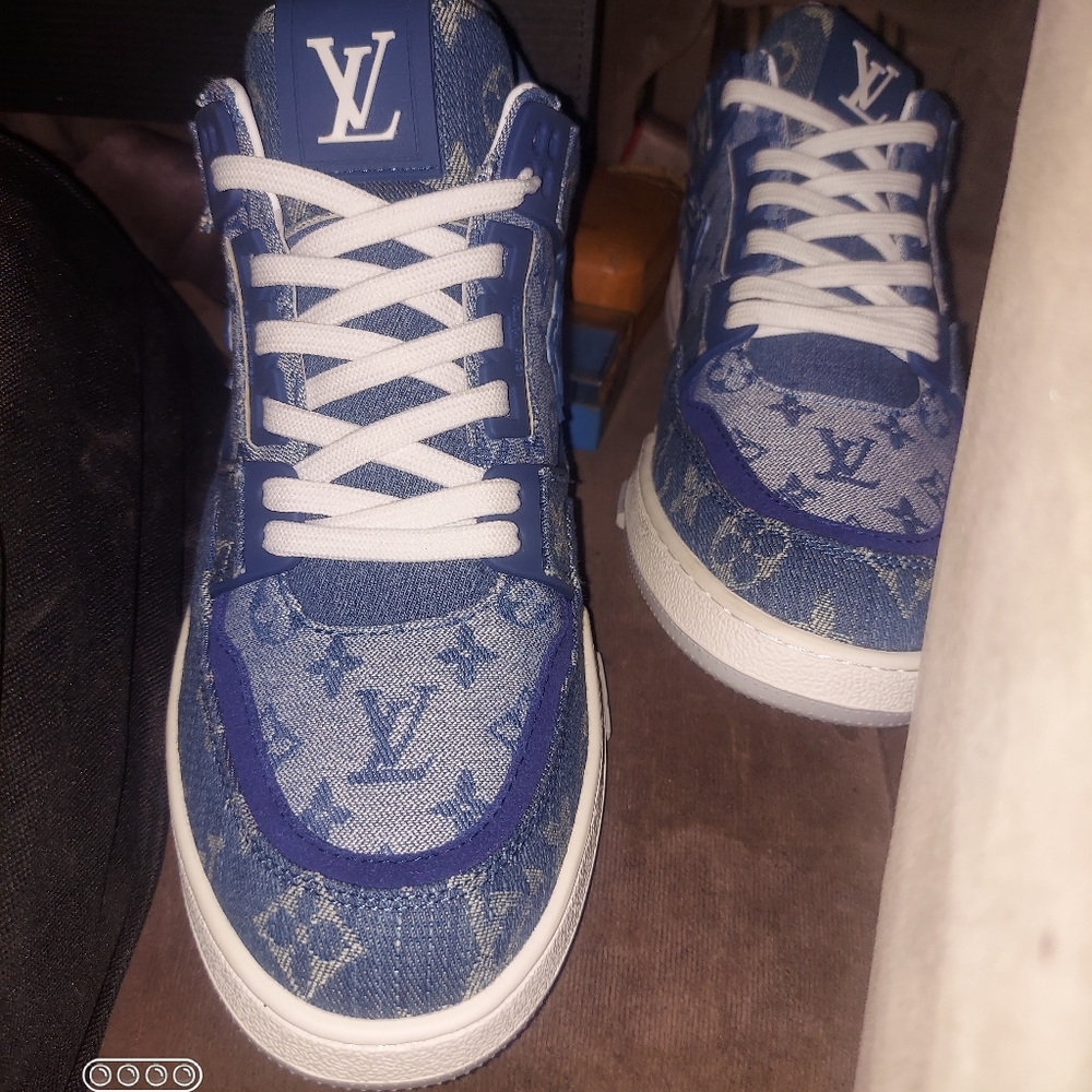 Louis Vuitton Blue Denim Sneakers